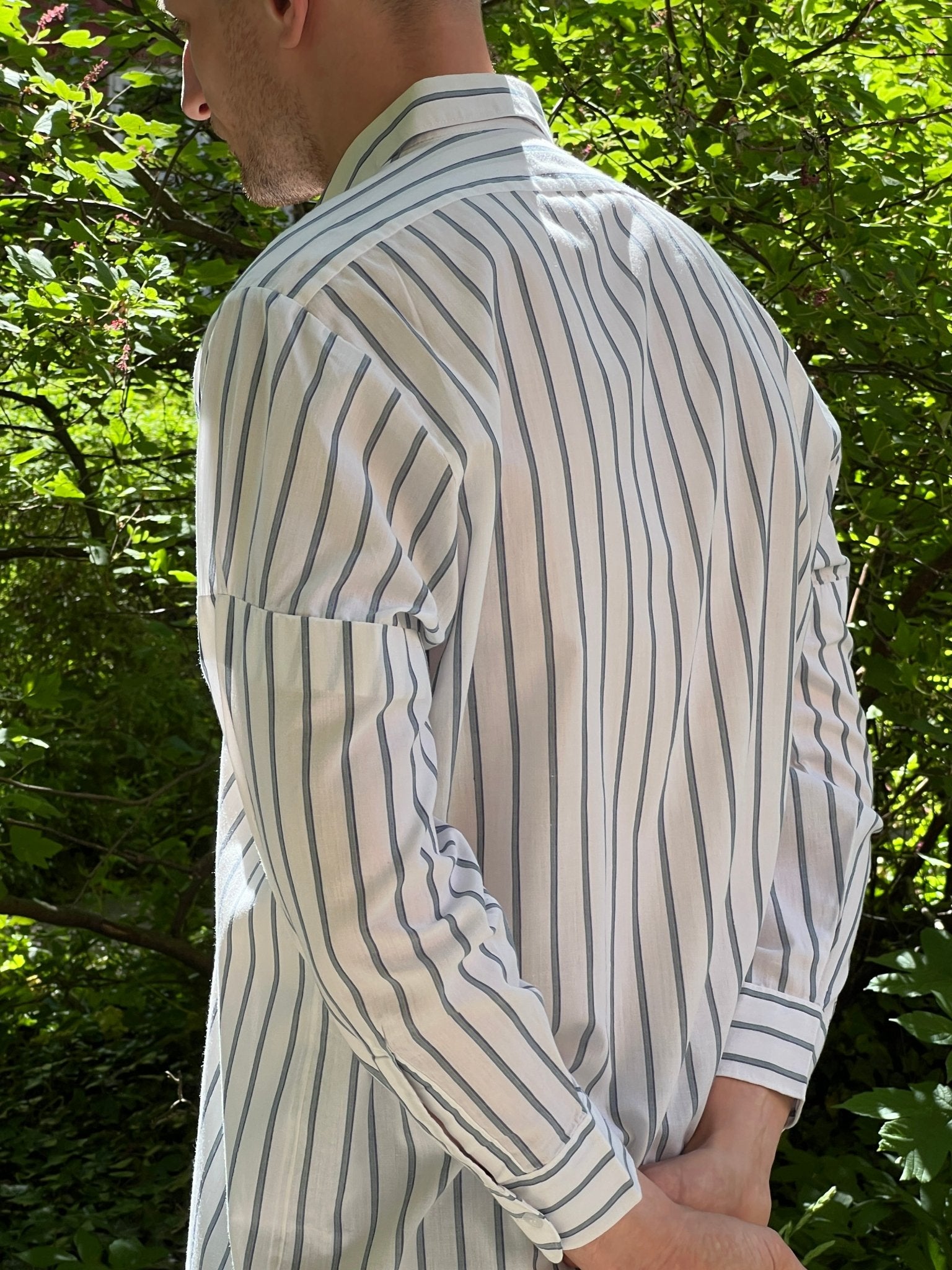 Green striped shirt - NEROLI