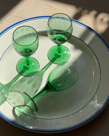 Green wine glasses (1 pc) - NEROLI