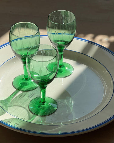 Green wine glasses (1 pc) - NEROLI