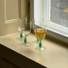 Green wine glasses (12 pcs) - NEROLI