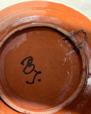 Handpainted ceramic platter - NEROLI