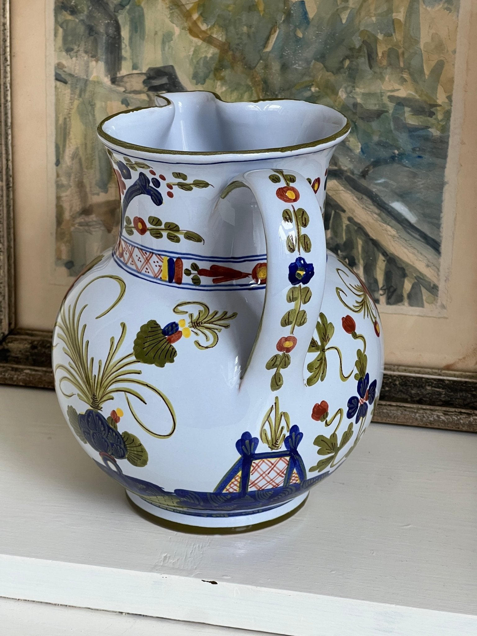 Handpainted pitcher - NEROLI