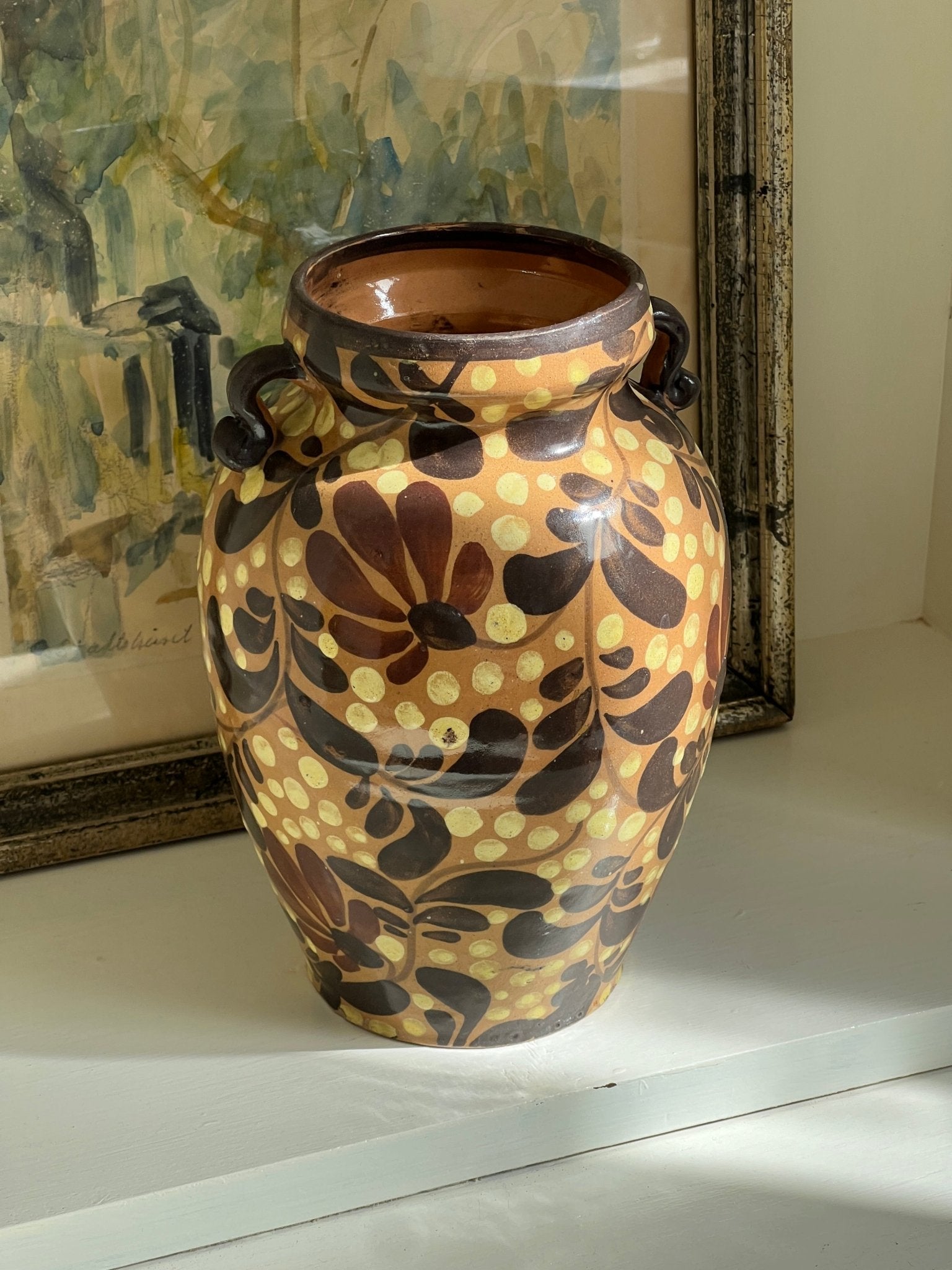 Handpainted vase from Italy - NEROLI