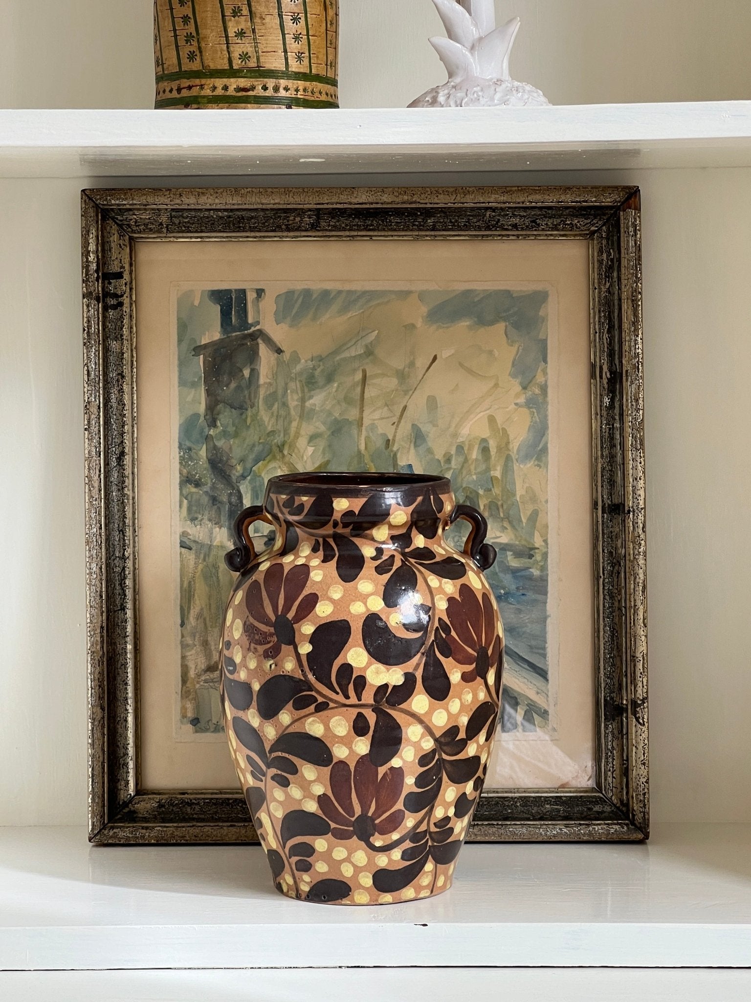 Handpainted vase from Italy - NEROLI