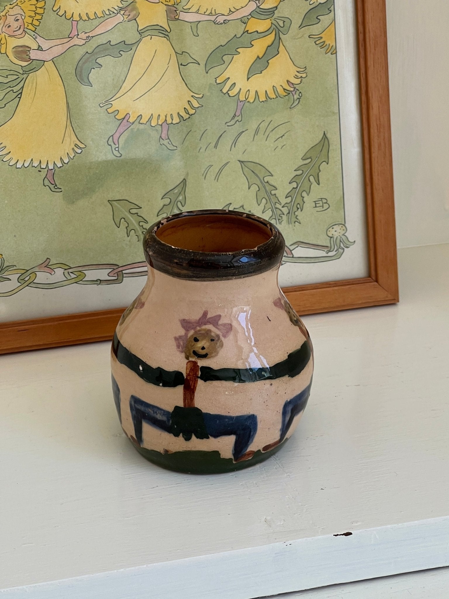 Handpainted vase - NEROLI