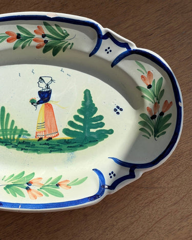 Henriot Quimper wall platter - NEROLI