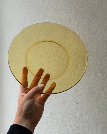 Italian glass plates (4 pcs) - NEROLI