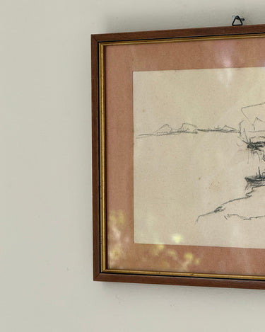 Italian landscape drawing - NEROLI