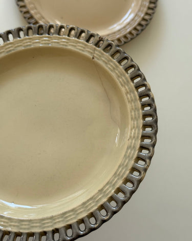 Lace edge dessert plates (5 pcs) - NEROLI