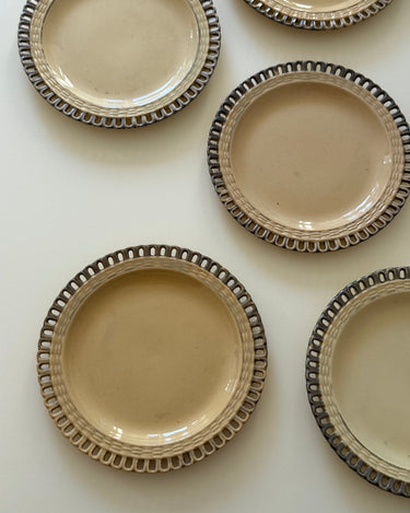 Lace edge dessert plates (5 pcs) - NEROLI