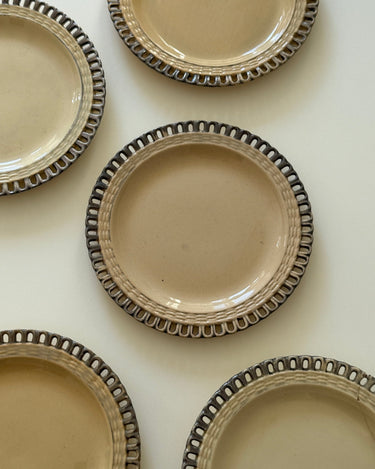 Lace edge dessert plates (5 pcs) - NEROLI