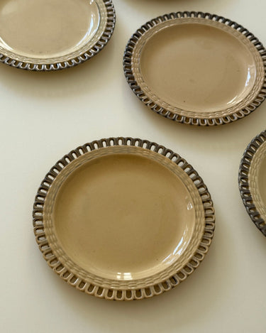 Lace edge dessert plates (5 pcs) - NEROLI