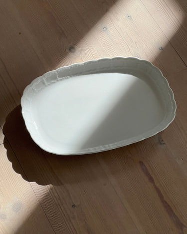 Lace edge platter - NEROLI