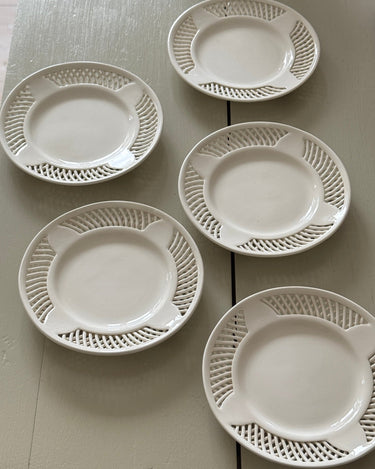 Lace edge side plates (5 pcs) - NEROLI