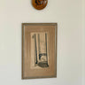 Landscape from balcony signed drawing - NEROLI