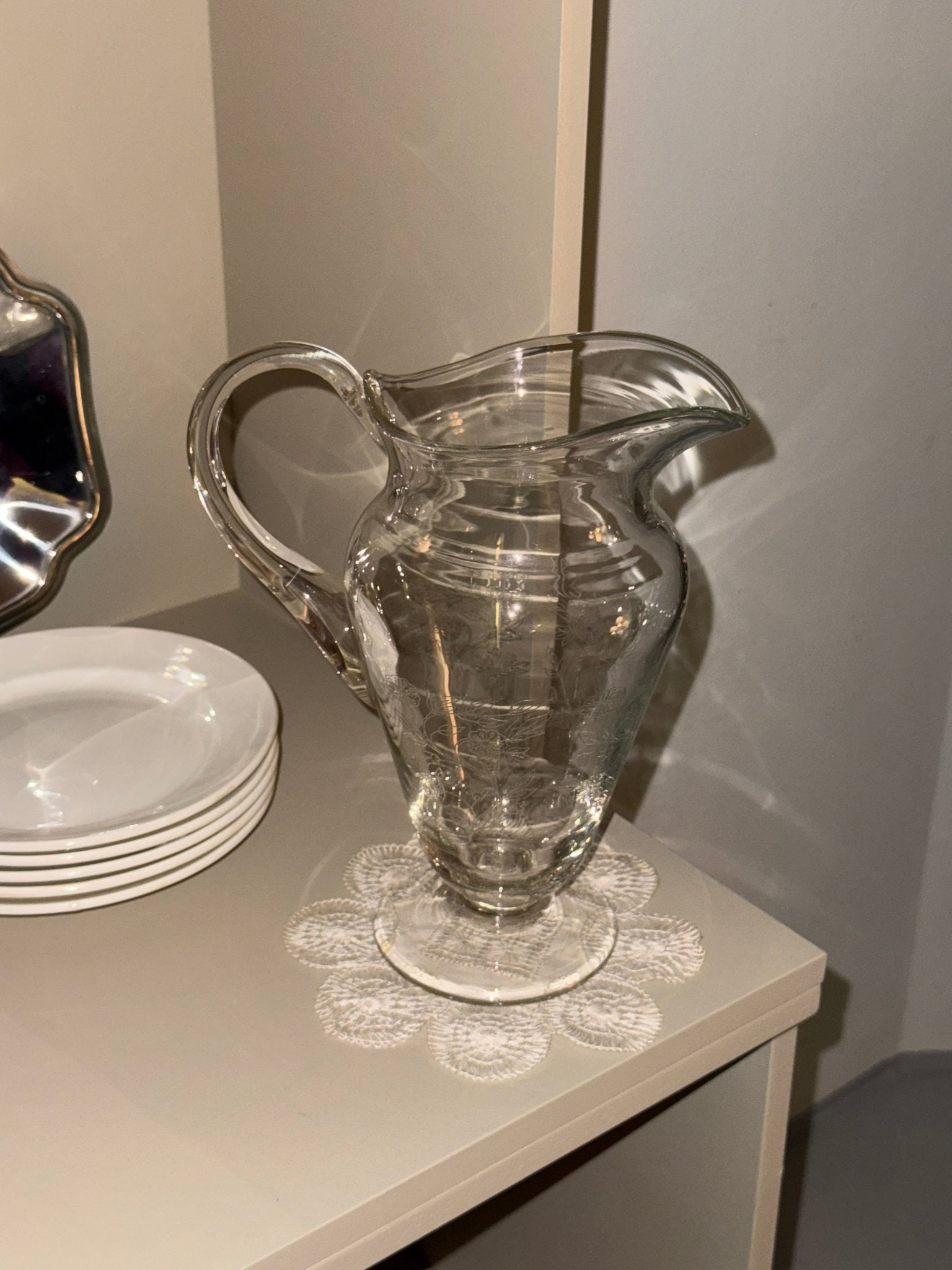 Large glass pitcher - NEROLI