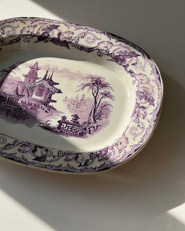 Large violet platter - NEROLI