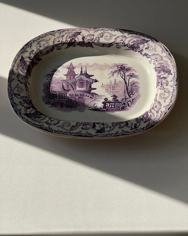 Large violet platter - NEROLI