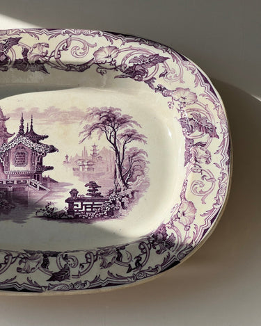 Large violet platter - NEROLI