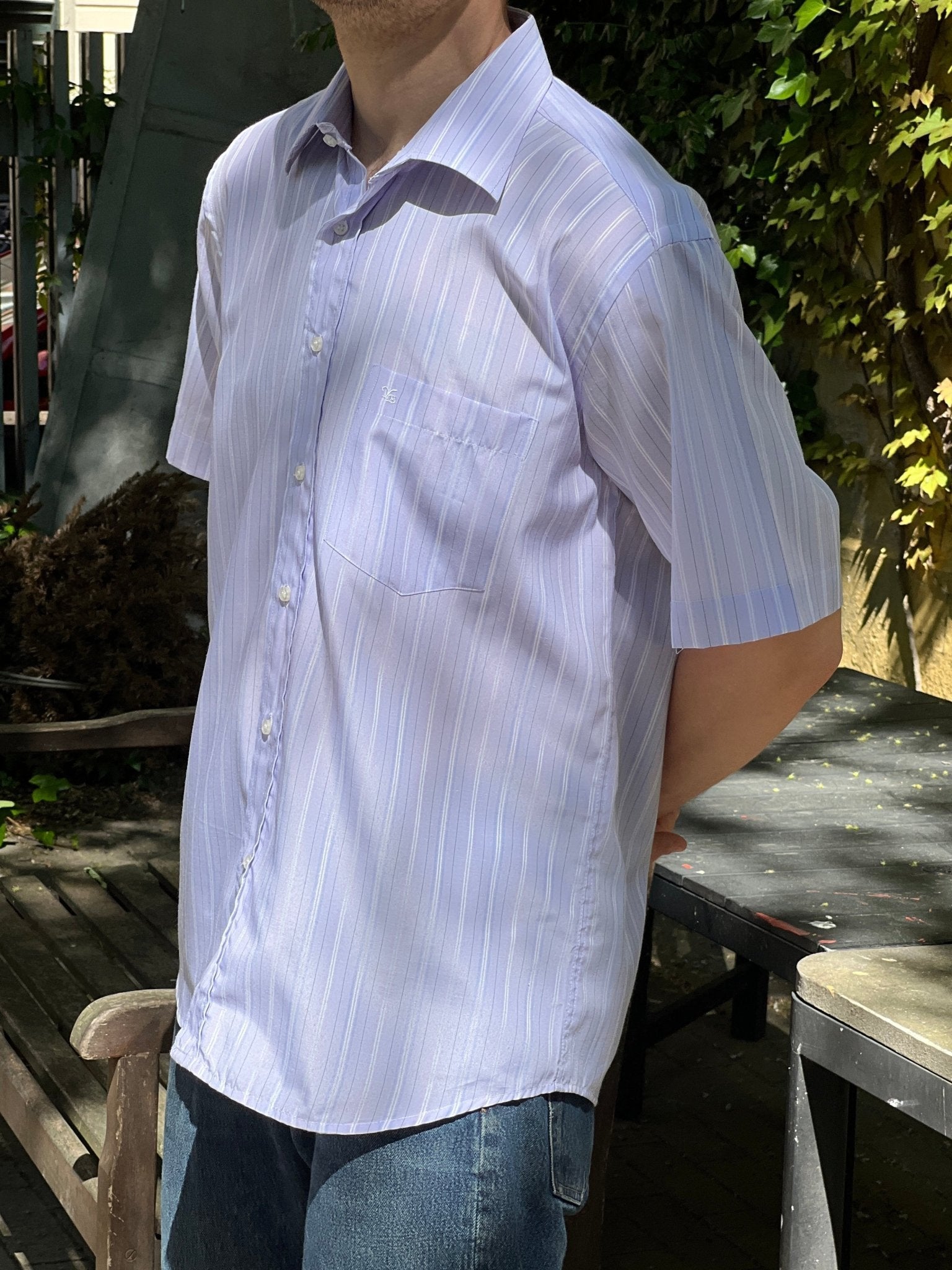 Lavender striped shirt - NEROLI