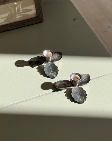 Leaf candlesticks - NEROLI
