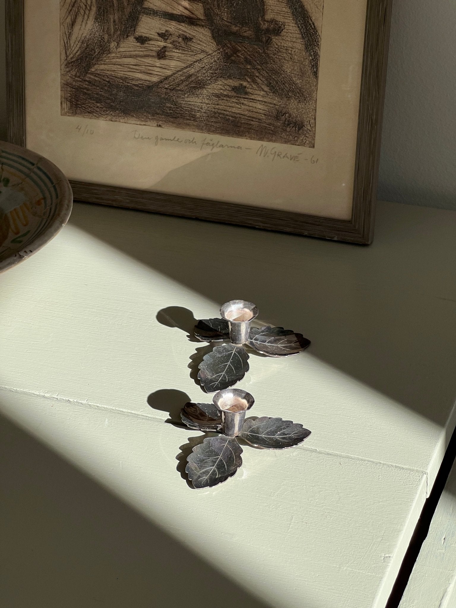 Leaf candlesticks - NEROLI