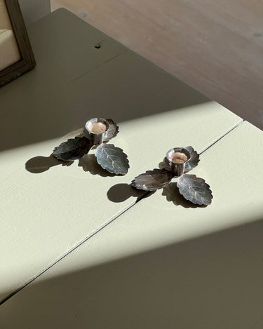 Leaf candlesticks - NEROLI