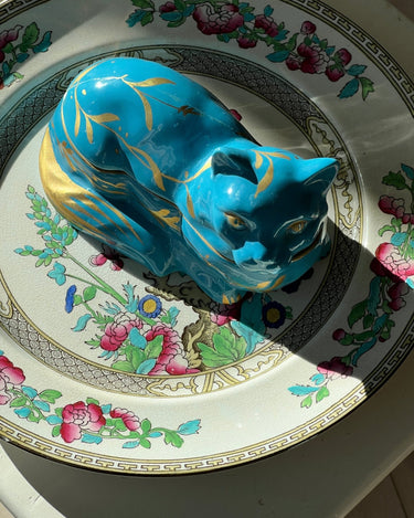 Lidded cat jar - NEROLI