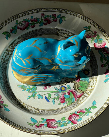 Lidded cat jar - NEROLI