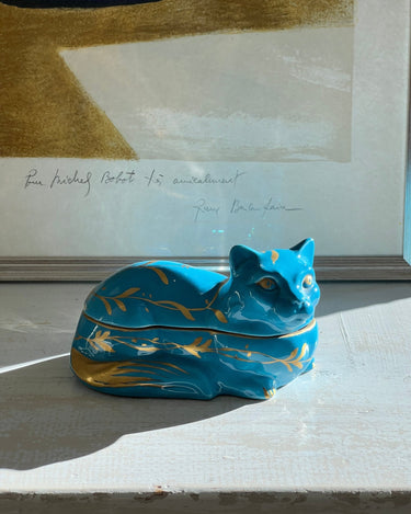 Lidded cat jar - NEROLI
