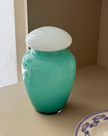 Lidded glass vase - NEROLI
