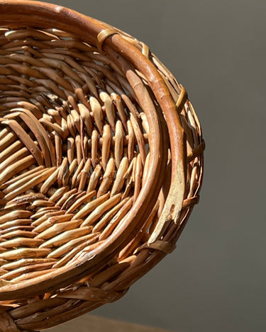 Lidded wicker basket - NEROLI