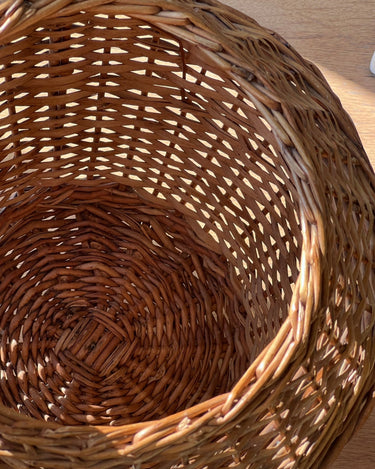 Lidded wicker basket - NEROLI