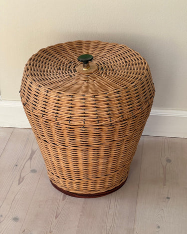 Lidded wicker basket - NEROLI