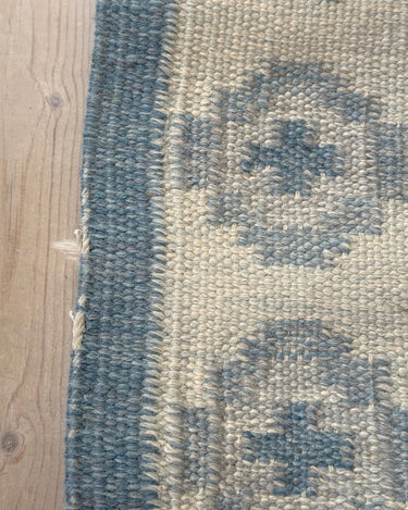 Light blue flatweave runner - NEROLI