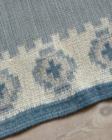 Light blue flatweave runner - NEROLI