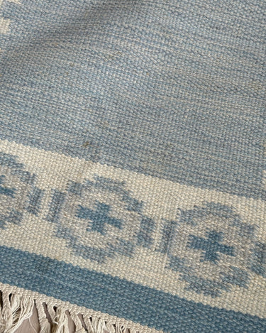 Light blue flatweave runner - NEROLI