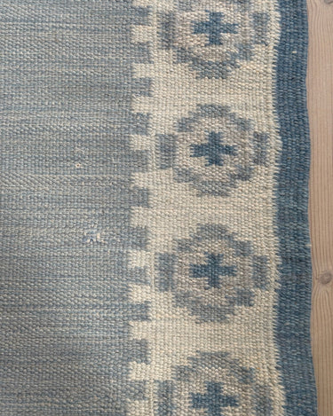 Light blue flatweave runner - NEROLI