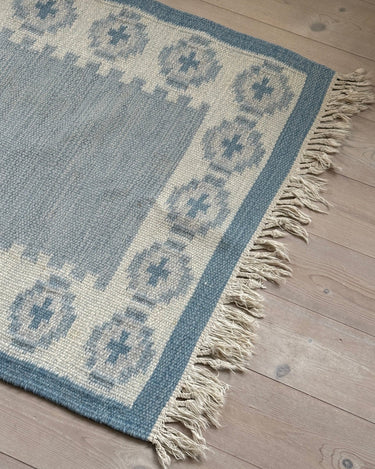 Light blue flatweave runner - NEROLI
