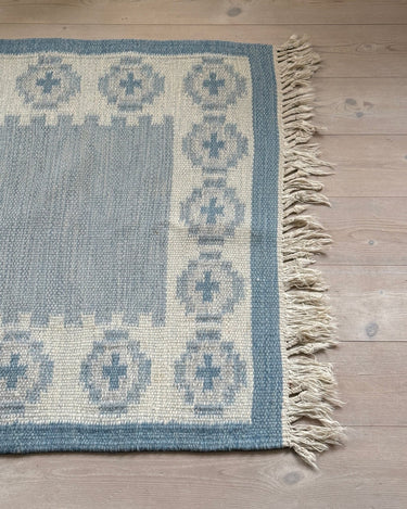 Light blue flatweave runner - NEROLI