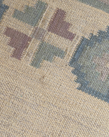 Lilac and blue flatweave rug - NEROLI