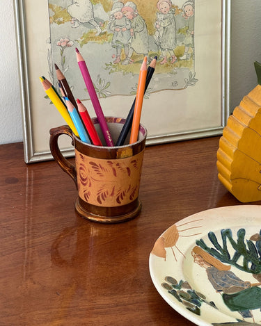 Lustreware pencil jar - NEROLI