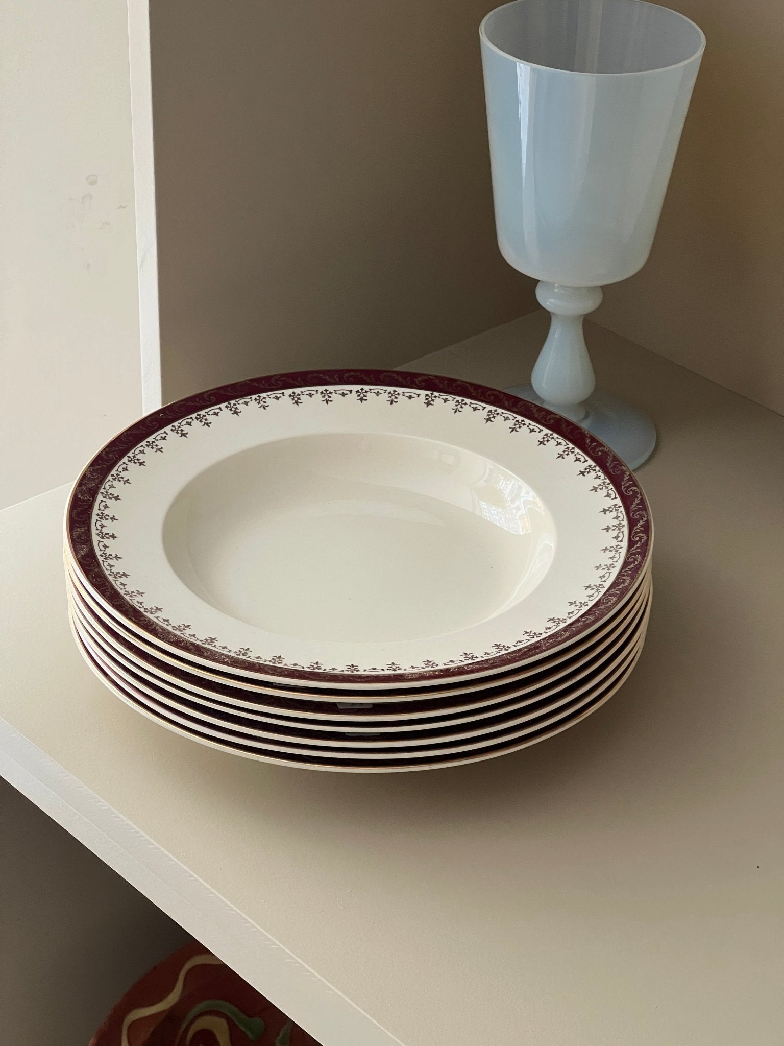 Meakin pasta plates (7 pcs) - NEROLI