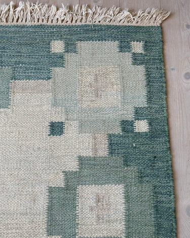 Mint green flatweave rug - NEROLI