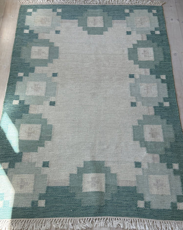 Mint green flatweave rug - NEROLI