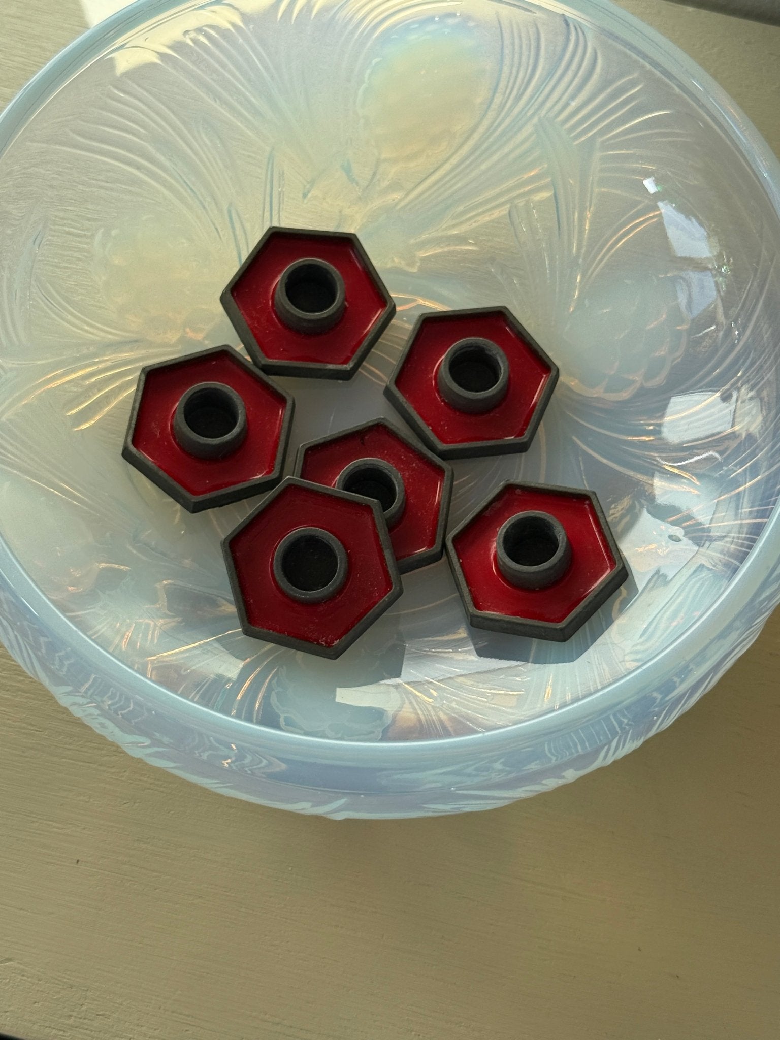 Octagonal candleholders (6 pcs) - NEROLI