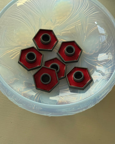 Octagonal candleholders (6 pcs) - NEROLI