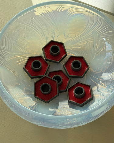 Octagonal candleholders (6 pcs) - NEROLI