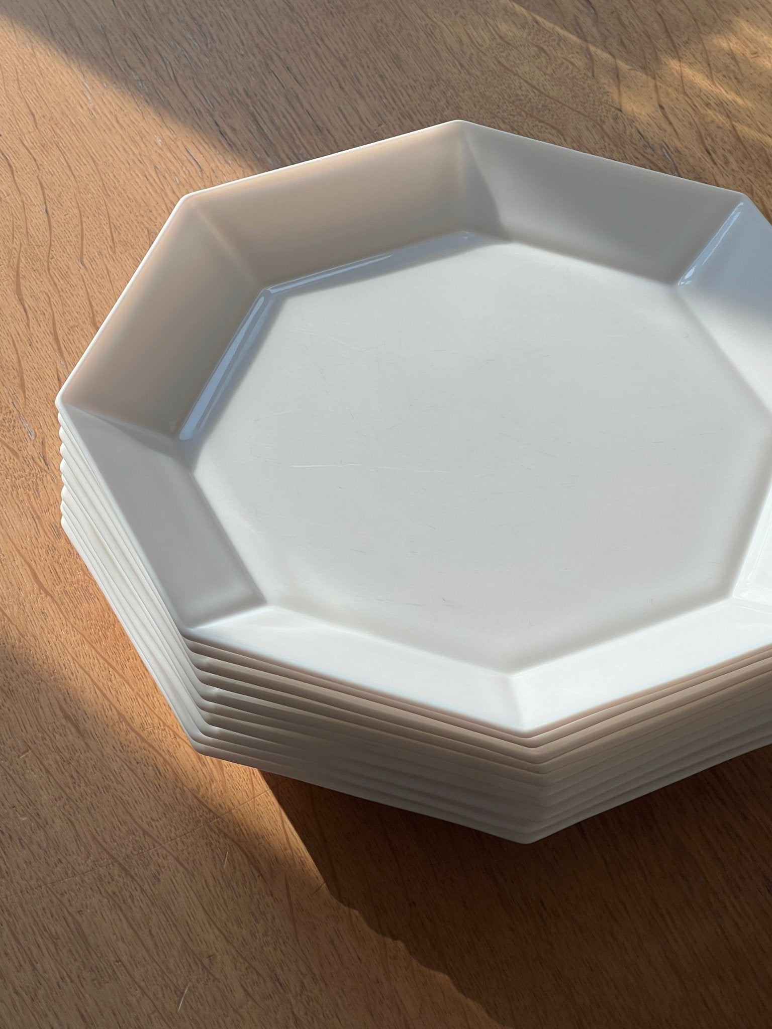 Octagonal dinner plates (10 pcs) - NEROLI