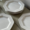 Octagonal dinner plates (4 pcs) - NEROLI